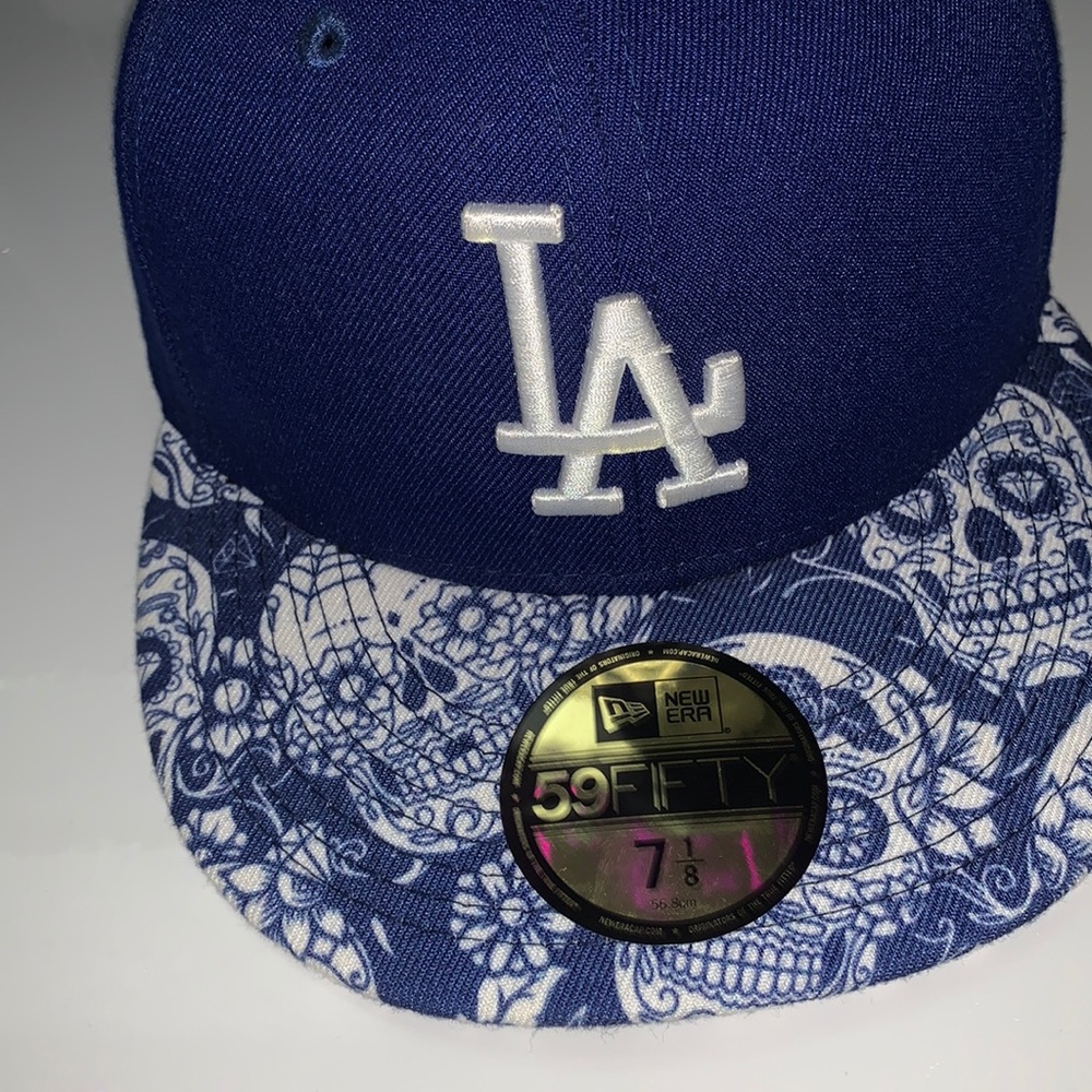 LA Dodgers Hat With Skull Print